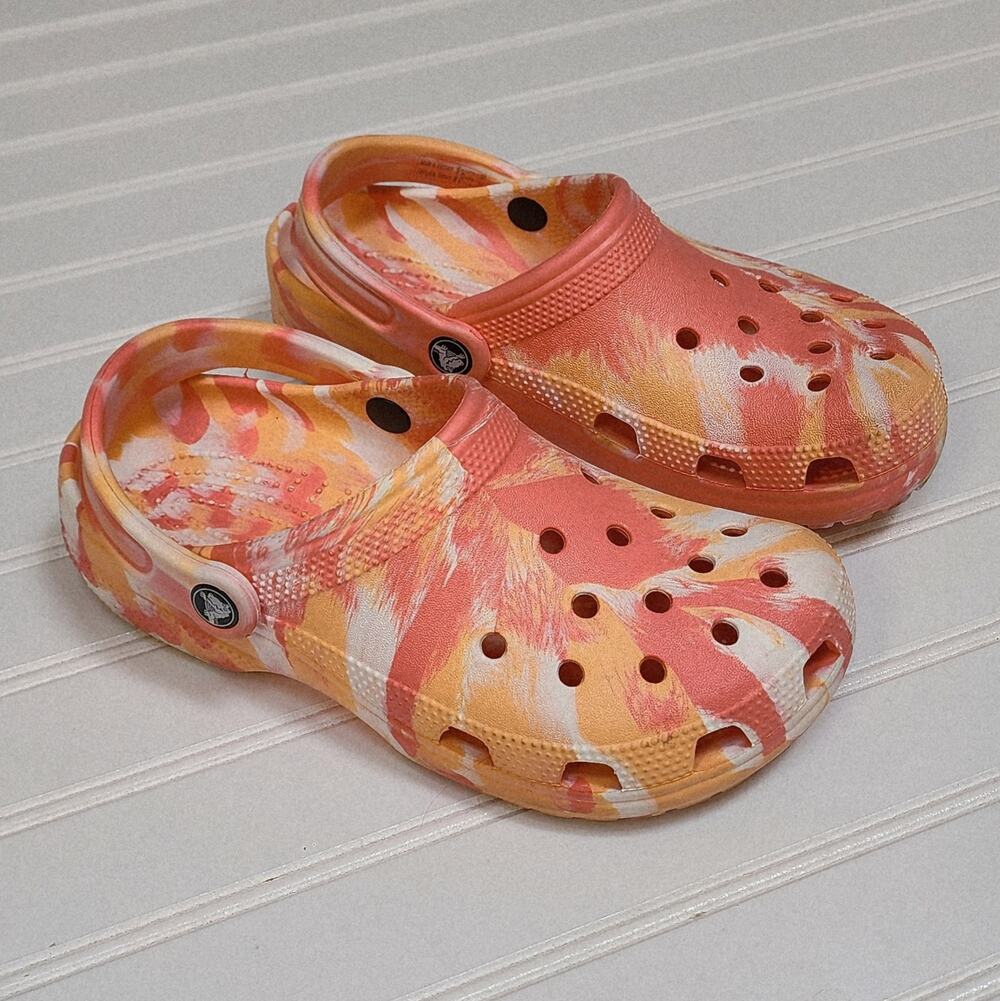 Crocs Classic Adult Marbled Clogs Sandals Size 5 Men's/7 Women's